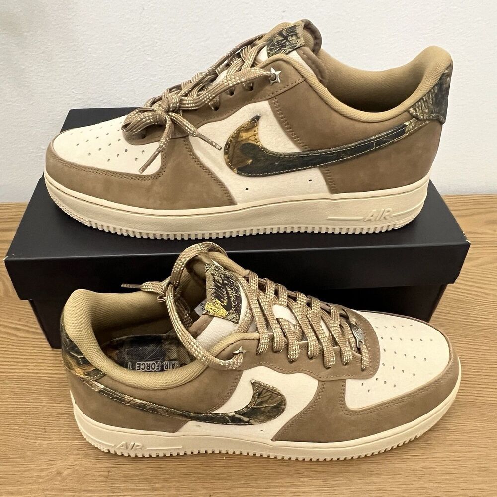 NEW Nike Air Force 1 '07 LV8 RealTree Rattan Camo NBY IO9803-200 US Me Size 11